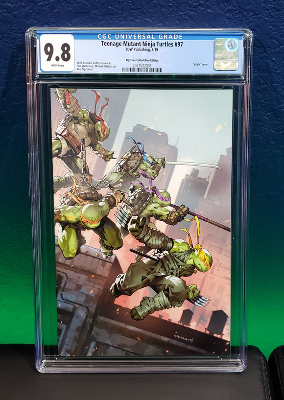 Teenage Mutant Ninja Turtles 97 CGC 9.8 Big Time Collectibles Ngu Virgin Variant #25 of 500 with COA - grayskullhobbies.com