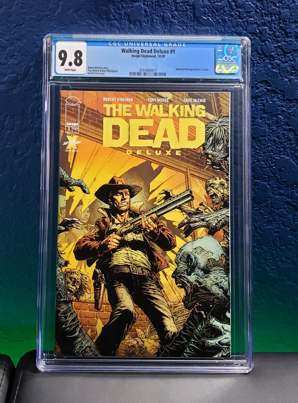 Walking Dead Deluxe 1 CGC 9.8 Cover A Finch Reprint In Color