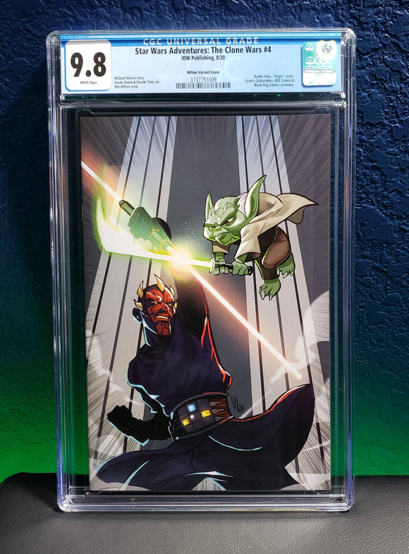 Star Wars Adventures The Clone Wars #4 CGC 9.8 Mel Milton Virgin Variant Yoda Maul