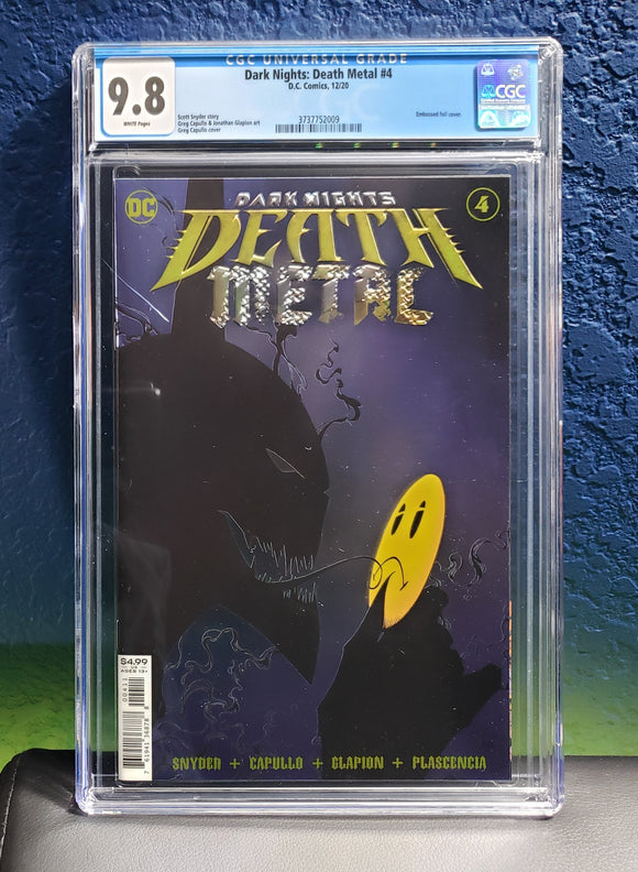 Dark Nights Death Metal #4 CGC 9.8 Foil Cover A Capullo Batman