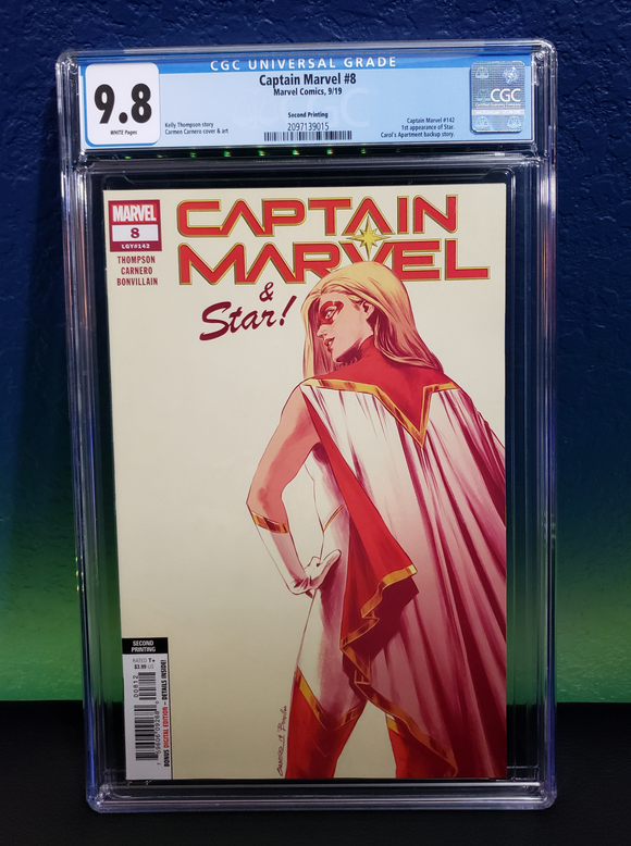 Captain Marvel #8 CGC 9.8 2nd Print Variant 1st Appearance Star - grayskullhobbies.com