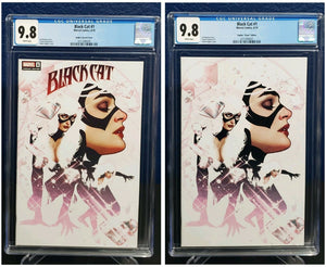 Black Cat #1 CGC 9.8 Adam Hughes Regular & Virgin Variant Set 2 Books - grayskullhobbies.com