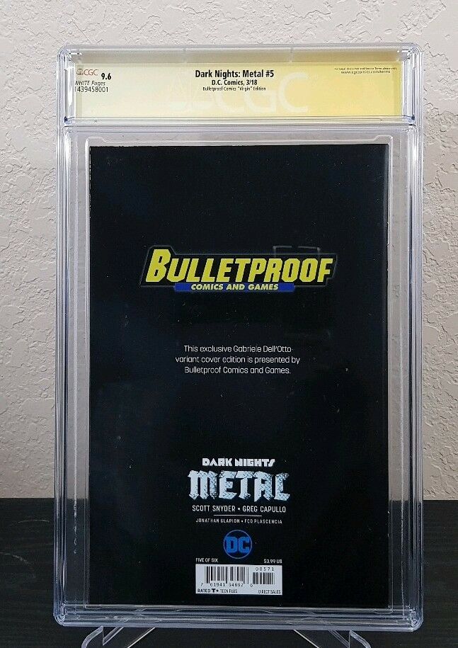 Dark Knights Metal #1 CGC 9.6 Bulletproof Virgin Signed Dell hot Otto