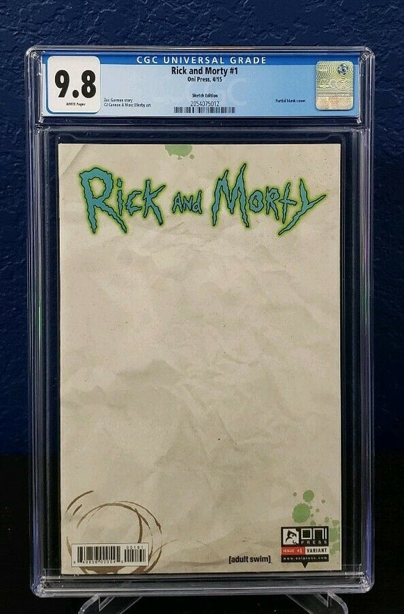 Rick and Morty #1 CGC 9.8 Blank Sketch Variant - grayskullhobbies.com