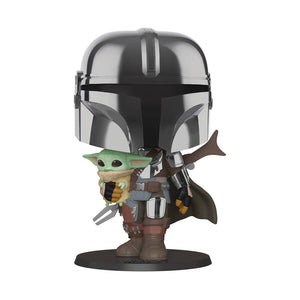 Funko Star Wars Mandalorian Chrome with Child 10 inch - grayskullhobbies.com